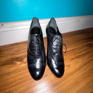 Cole Hann black oxford heels